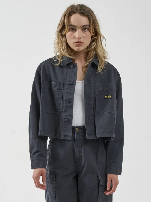 Union Crop Overshirt - Petrol