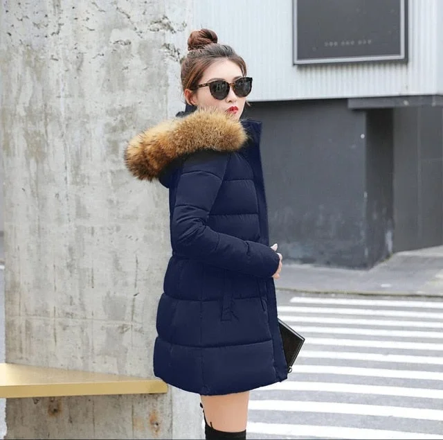 Winter Jacket Women New 2018 Coats faux fur coat Female Parka black Thick Cotton Padded Lining Ladies manteau femme hiver