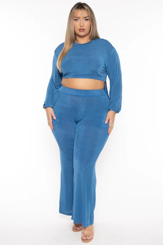 Plus Size Dorian 2pc  Matching Set - Blue