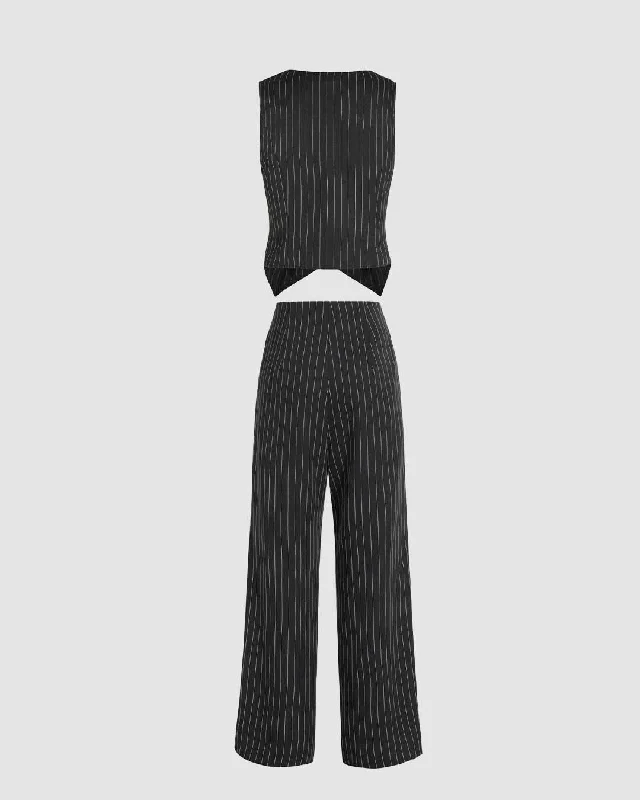 two-piece-set-of-striped-front-button-blazer-wide-leg-pants