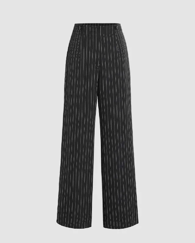 two-piece-set-of-striped-front-button-blazer-wide-leg-pants