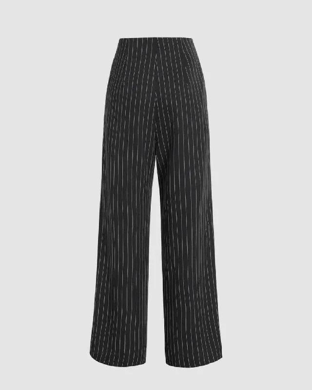 two-piece-set-of-striped-front-button-blazer-wide-leg-pants