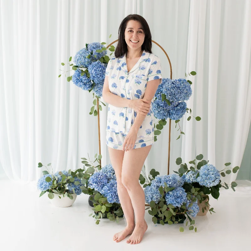 Women’s Short Sleeve Pajama Set in Hydrangea