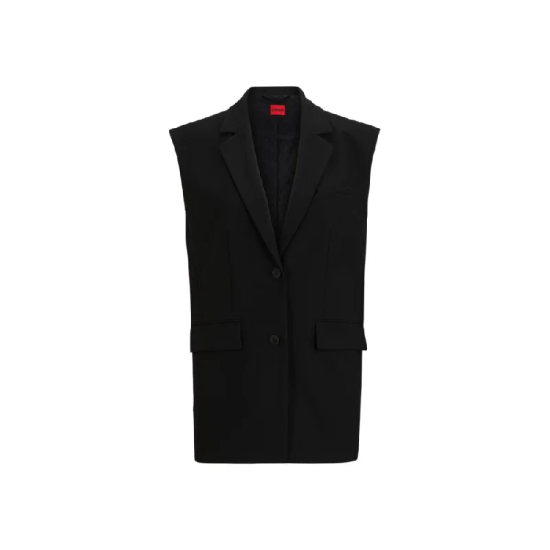 Regular-fit long-length waistcoat with logo lining