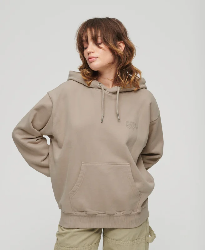 Sport Luxe Loose Hoodie | Warm Grey