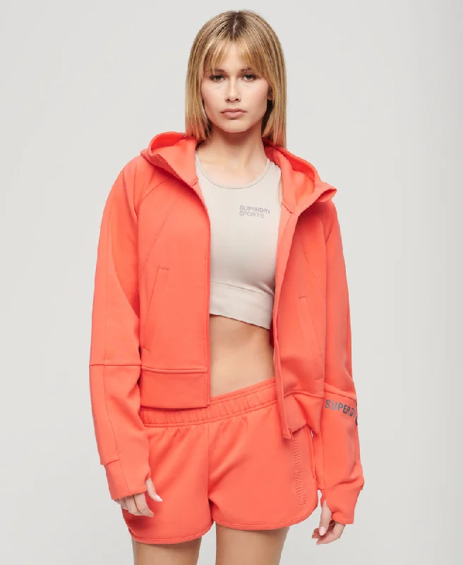 Sport Tech Relaxed Ziphood | Hot Coral