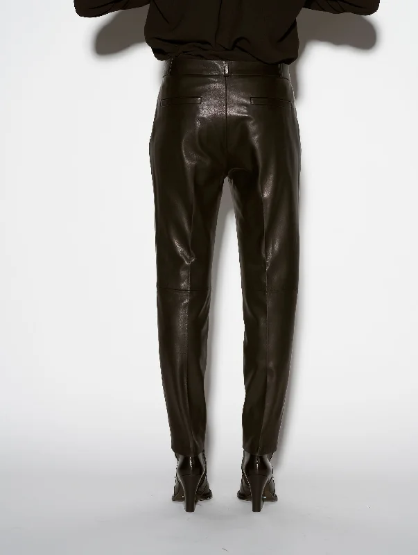 Black plongé leather Roxy trousers