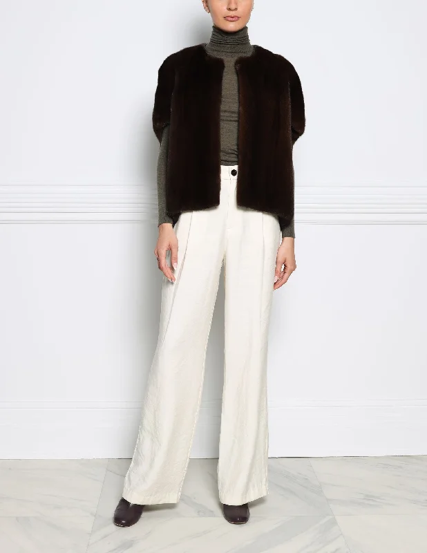 The Frances Mink Fur Cocoon Vest