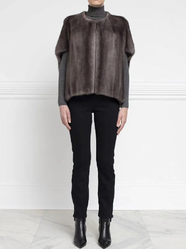 The Frances Mink Fur Cocoon Vest