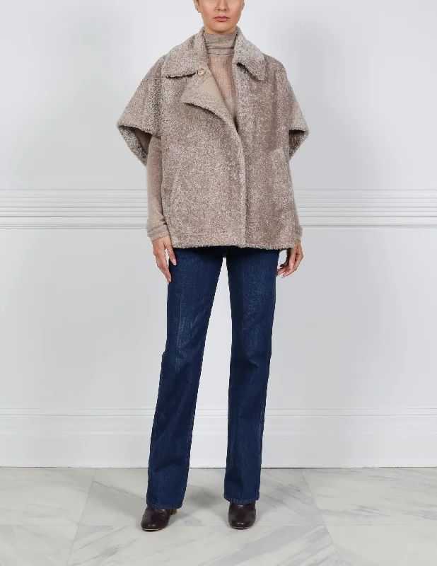 The Malibu Shearling Cape