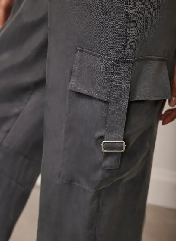 Grey Utility Pocket Detail Jumpsuit