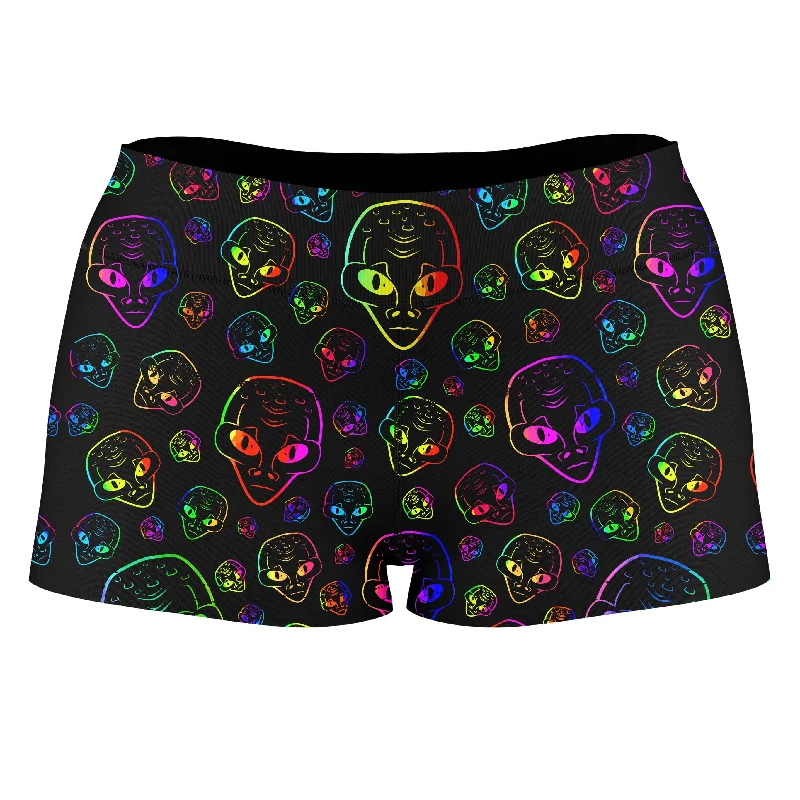 Alien Invasion High-Waisted Women's Shorts