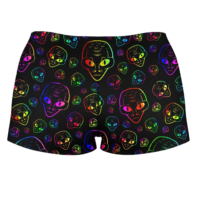 alien-invasion-high-waisted-womens-shorts