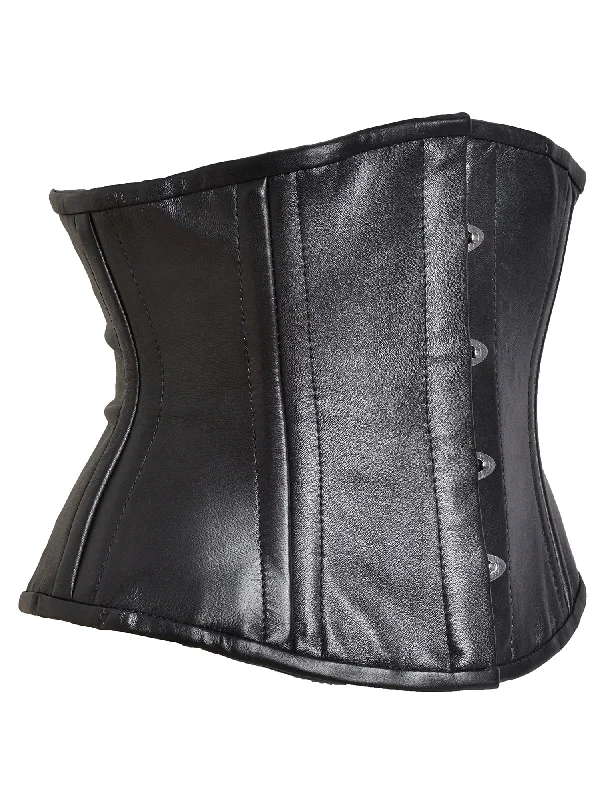 Black Leather Waist Cincher