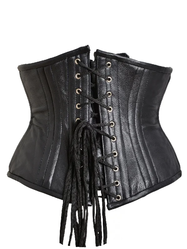 black-leather-waist-cincher