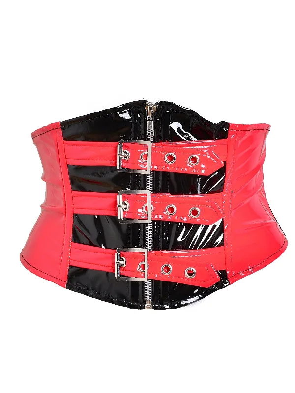 black-pvc-buckled-waspie-belt