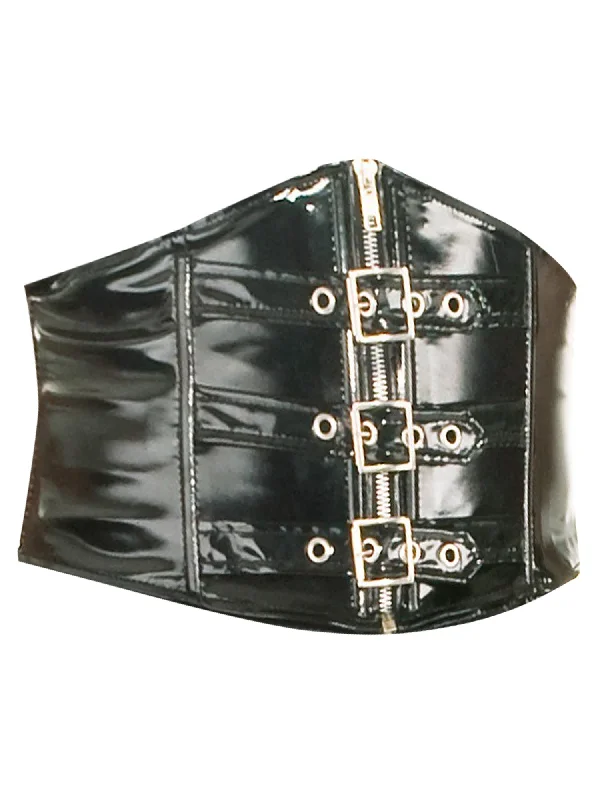 black-pvc-buckled-waspie-belt