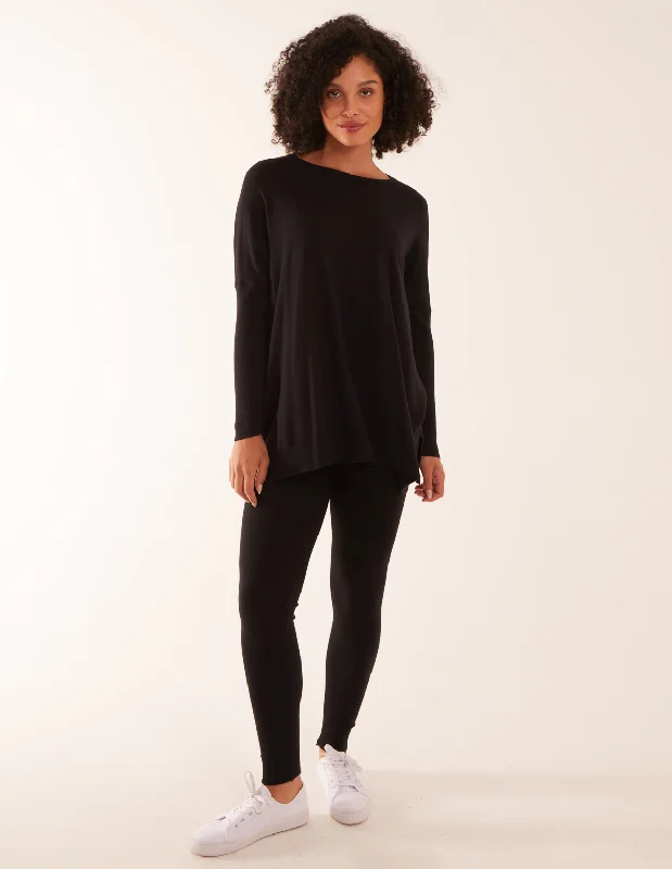 black-side-split-jumper-lounge-set