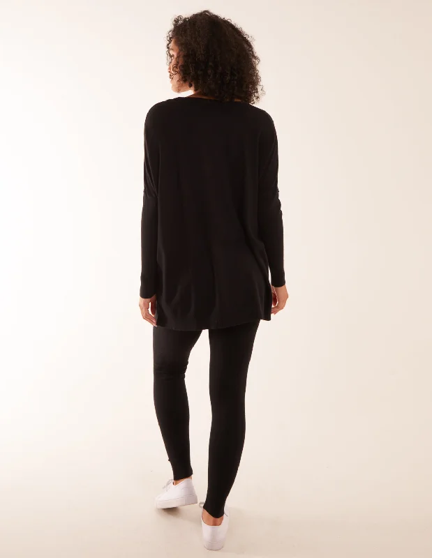 black-side-split-jumper-lounge-set