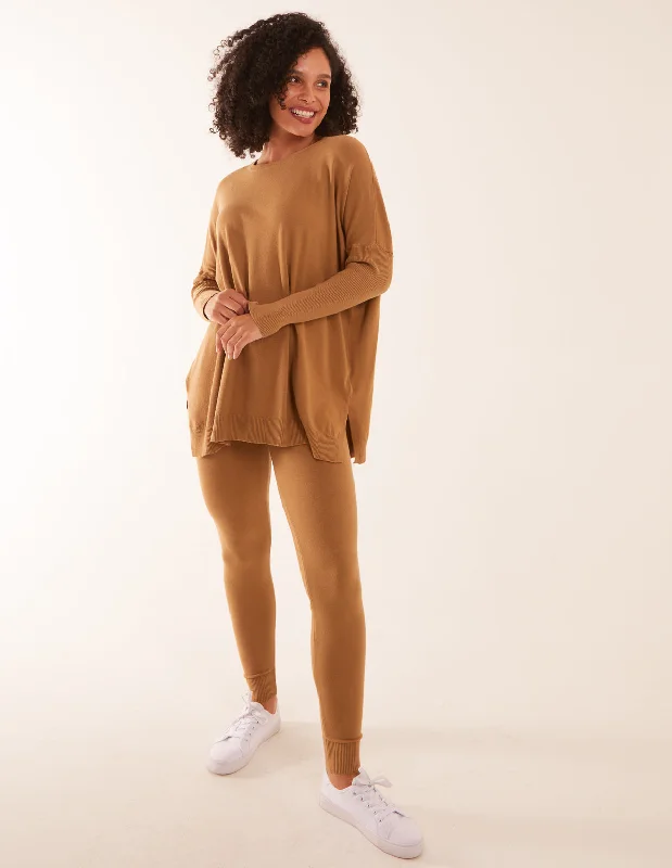 camel-side-split-jumper-lounge-set