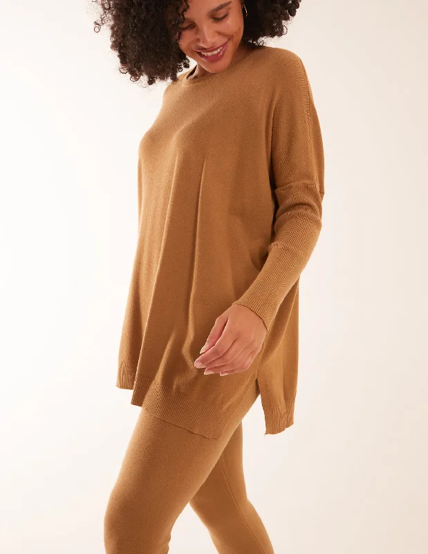 camel-side-split-jumper-lounge-set