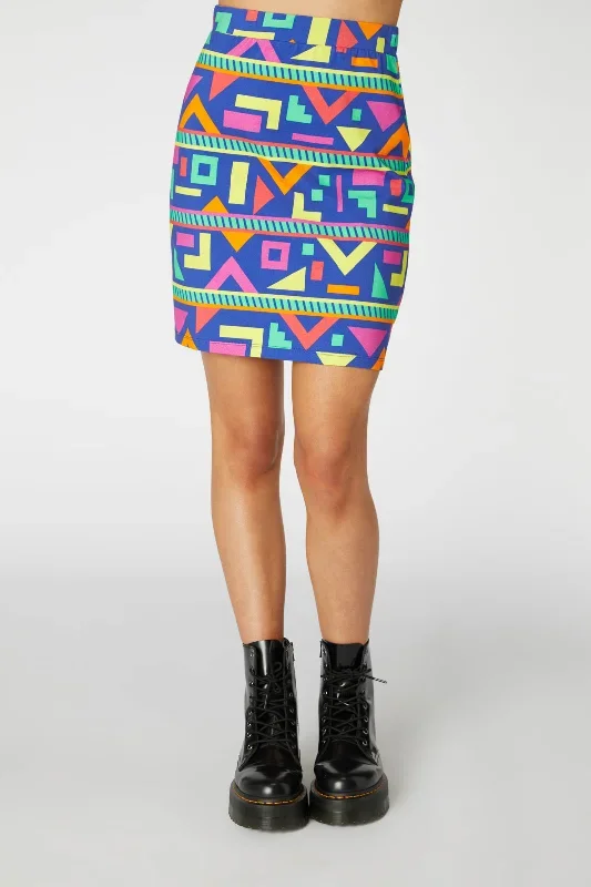 Crazy Geo Mini Skirt