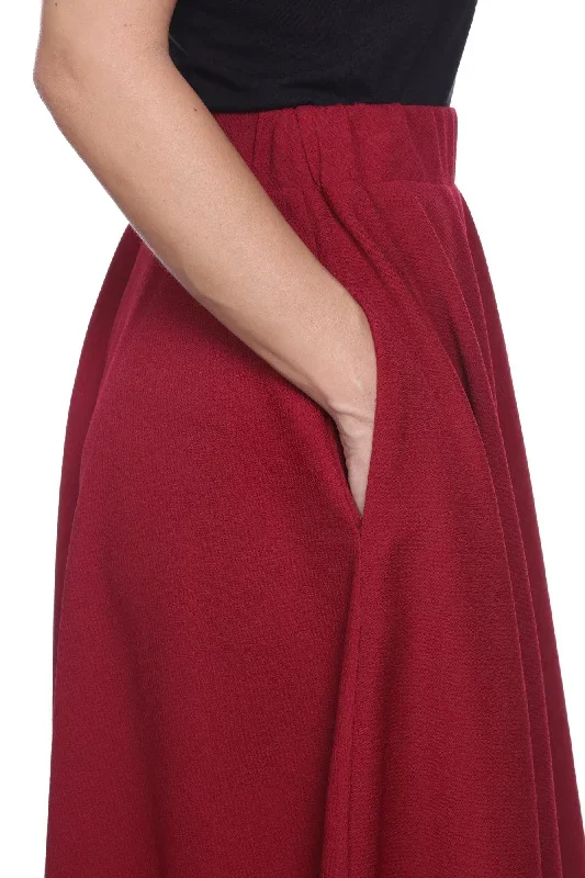 flared-midi-skirt-with-pockets