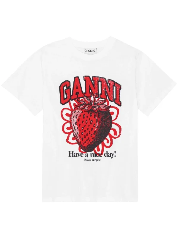 Basic Jersey Strawberry Relaxed T-Shirt