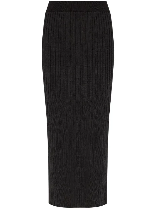 Superfine Viscose Rib Knit Skirt