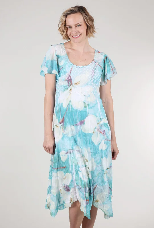 Chiffon Watercolor Dress, Iris