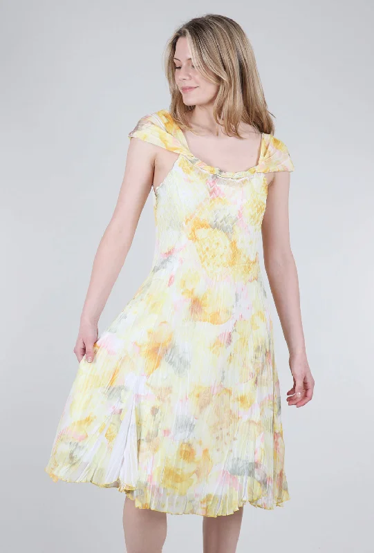 Scarf Dress, Yellow Floralalia