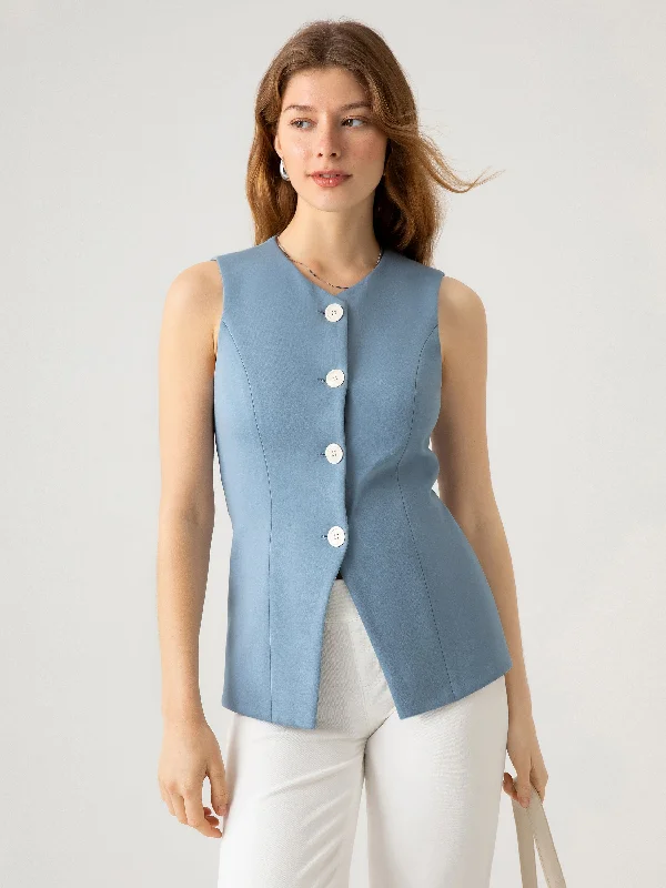 Longline Button-Down Waistcoat