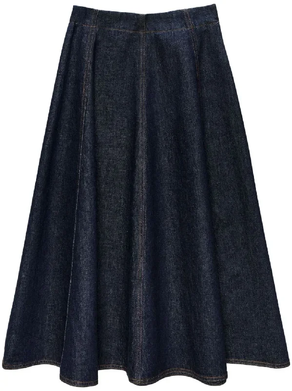 Denim Flare Skirt