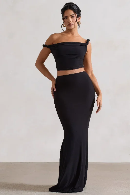 neve-black-gathered-maxi-skirt-cl134930002