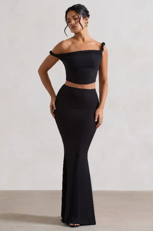 neve-black-gathered-maxi-skirt-cl134930002