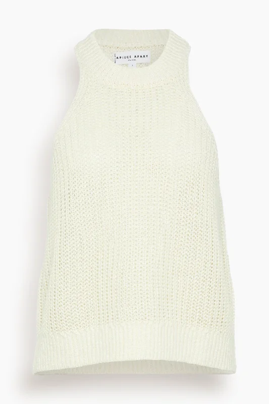 Ori Racer Tank in Cream