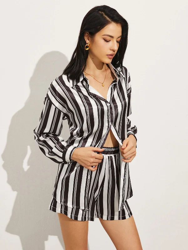 oversized-stripe-shorts-set