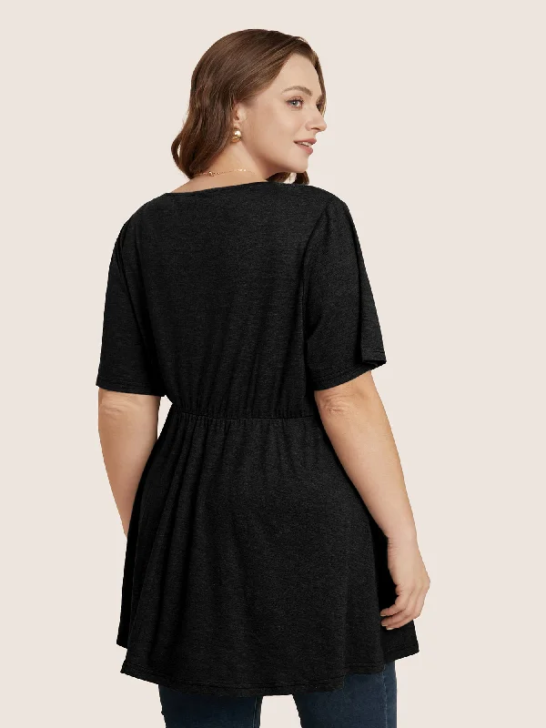 plain-surplice-neck-tie-side-asymmetrical-hem-t-shirt