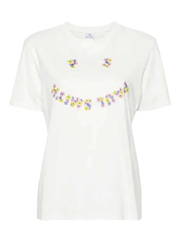 Womens Floral Happy T-Shirt