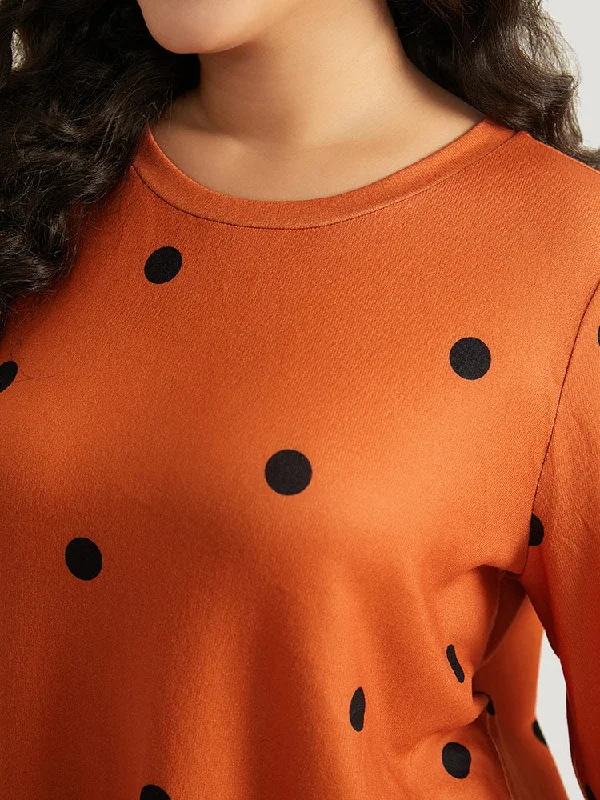 round-neck-polka-dot-sweatshirt