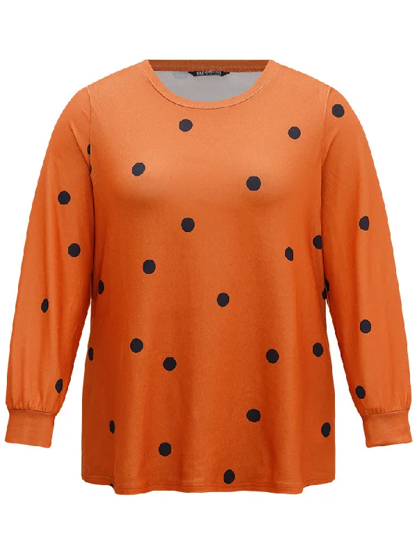 round-neck-polka-dot-sweatshirt