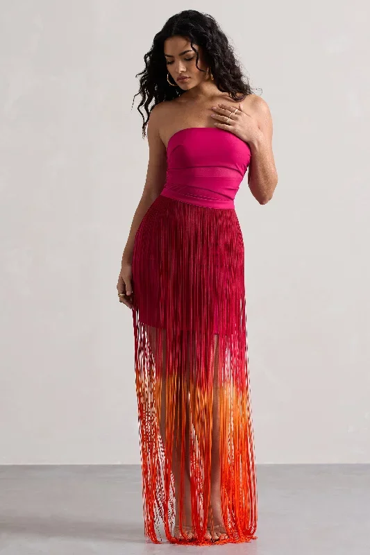 sherbet-pink-orange-ombre-fringe-maxi-skirt-cl134689195