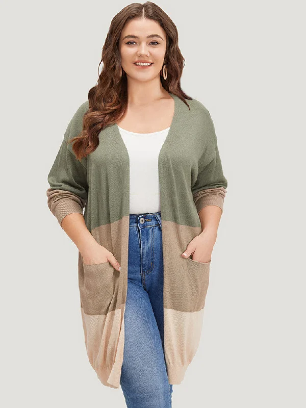 Supersoft Essentials Colorblock Pocket Tunic Cardigan