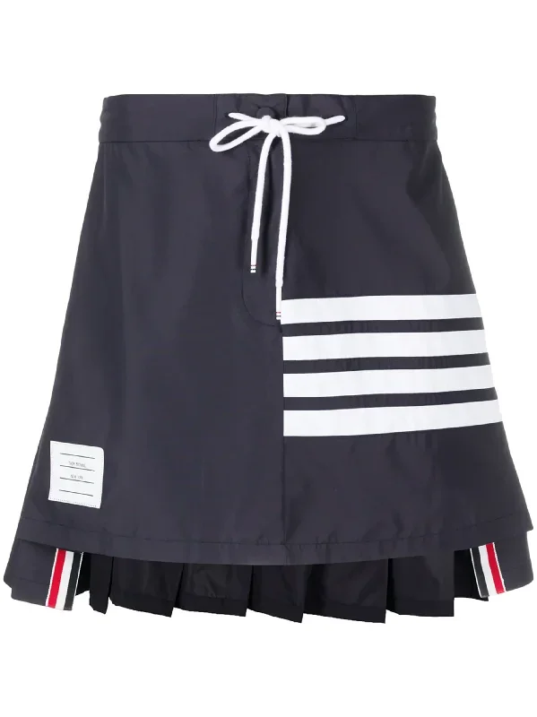 Mini Dropped Back Half Pleated Skirt