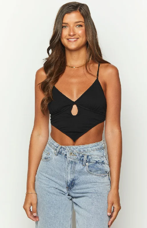 today-black-halter-neck-crop-top