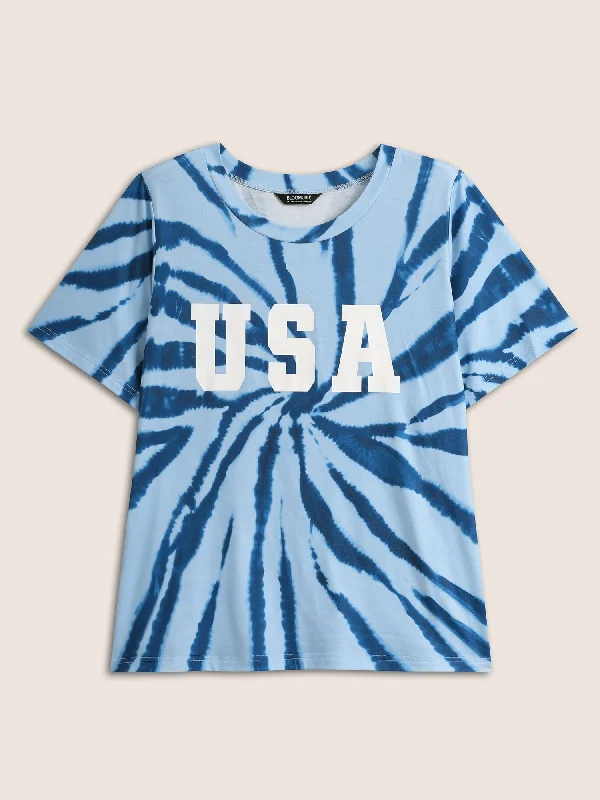 usa-print-round-neck-tie-dye-t-shirt