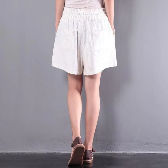 white-baggy-casual-linen-hot-pant-loose-stylish-short