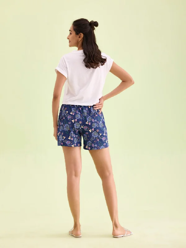 women-printed-blue-cotton-knit-lounge-shorts