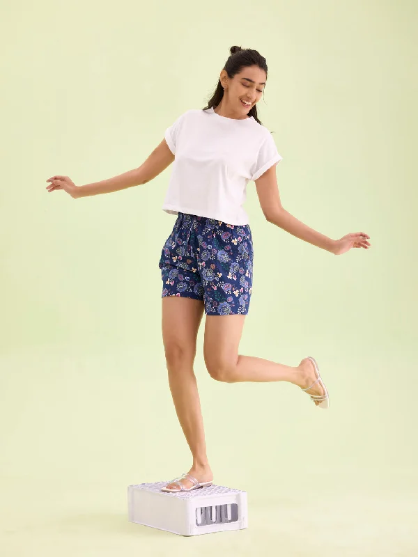 women-printed-blue-cotton-knit-lounge-shorts