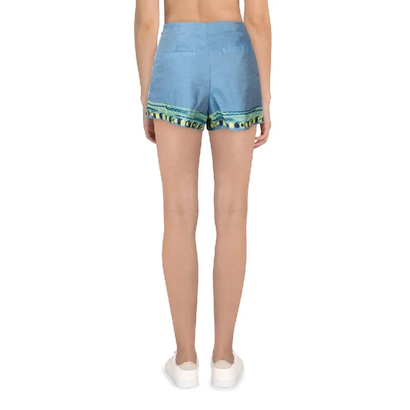 womens-embroidered-floral-casual-shorts